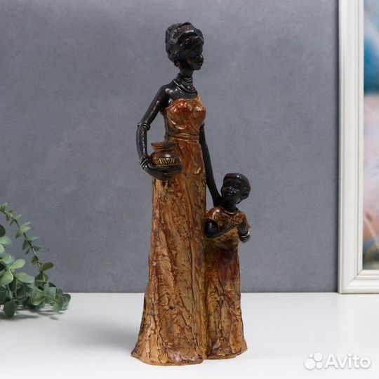 Сувенир полистоун 'Мать и дочь. Африка' 35х13 см