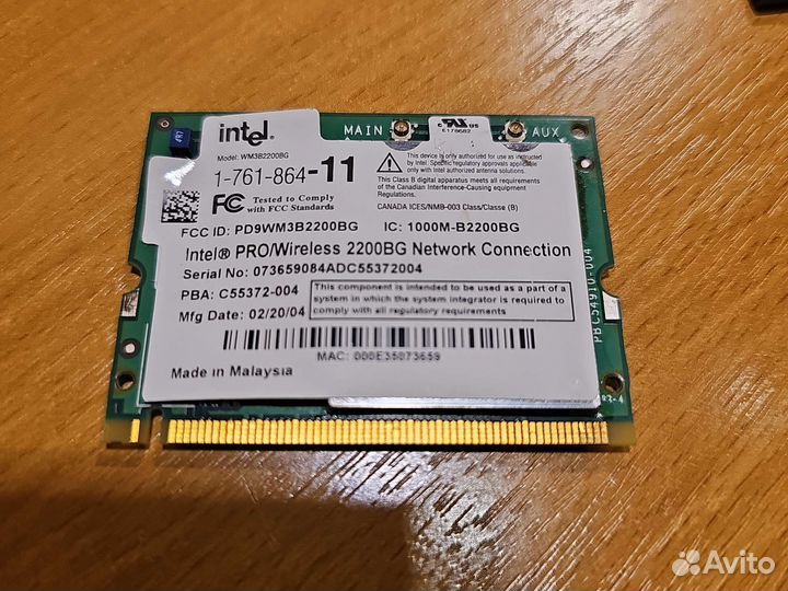 Wi Fi модуль mini PCI для ноутбука