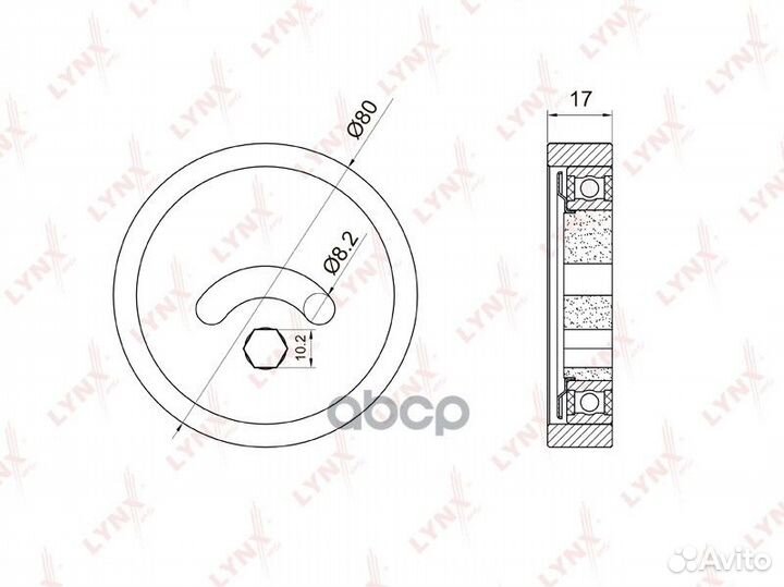 Ролик натяжной приводного ремня PB5026 lynxauto