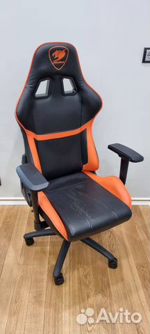 Кресло компьютерное игровое cougar armor titan black orange