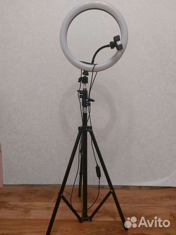 Кольцевая лампа 15вт, 30см, с пультом+2шт треноги