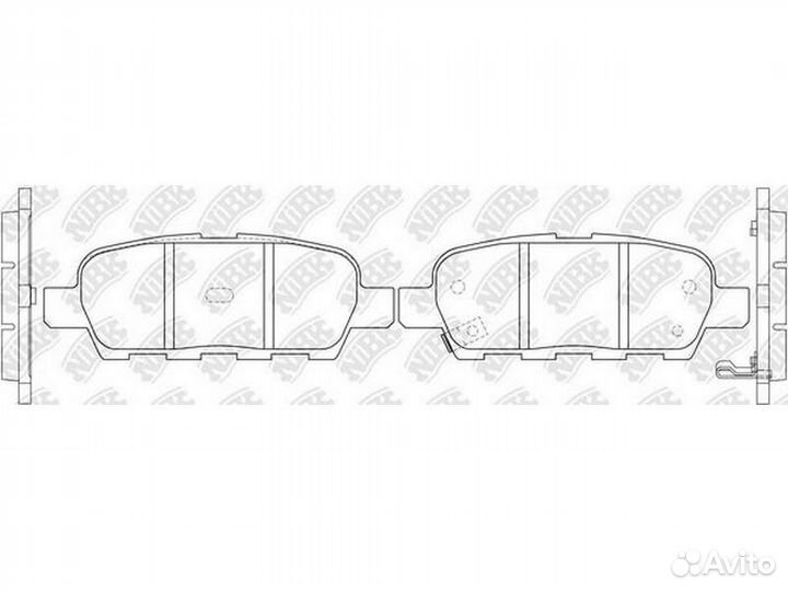Колодки тормозные задние NiBK PN2466