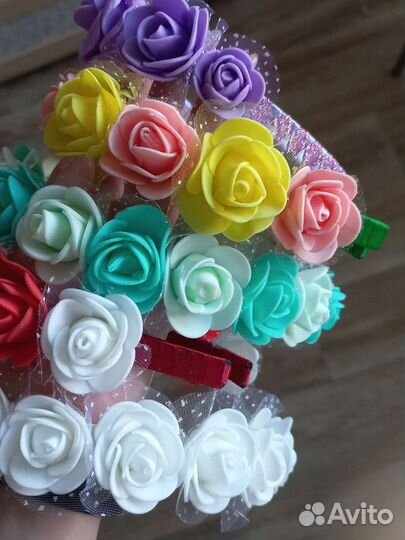 Ободок с цветами