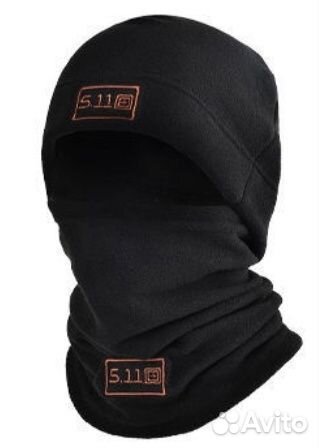 Шапка и шарф баф снуд на флисе теплая