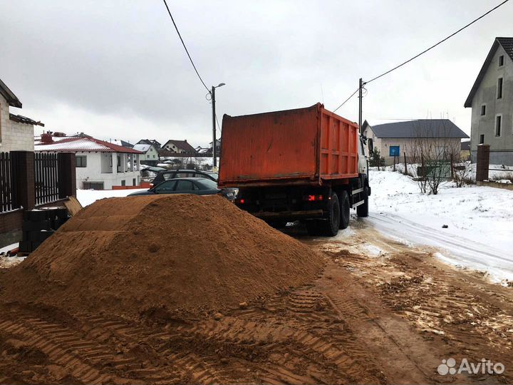 Песок карьерный с доставкой