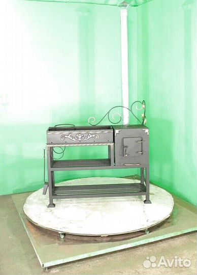 Мангал с печкой под казан