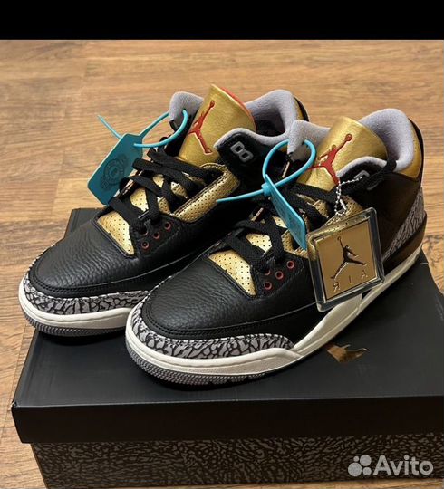 Nike air jordan 3 retro black gold