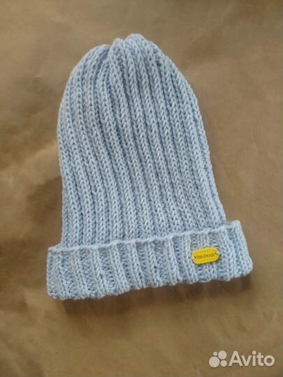 Шапка бини с макушкой тыковкой, для малыша