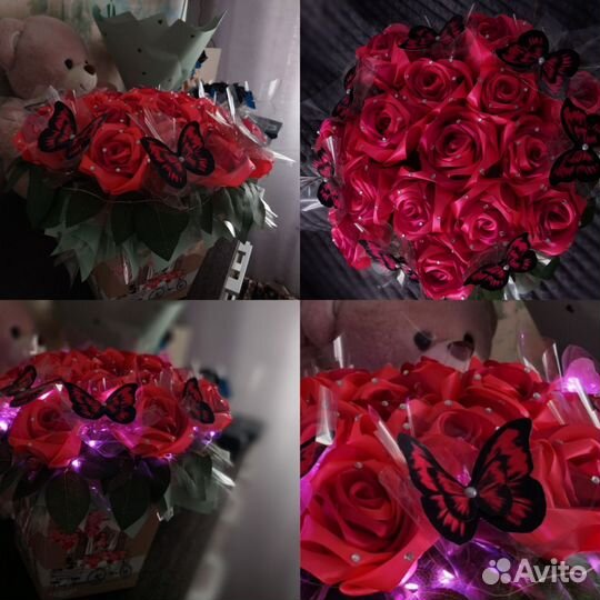 Букет из атласных лент