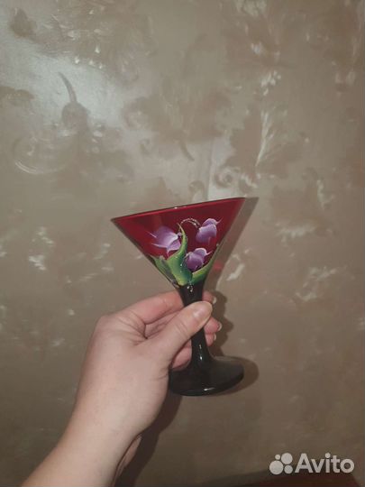 Красное стекло. Фужеры,бокалы