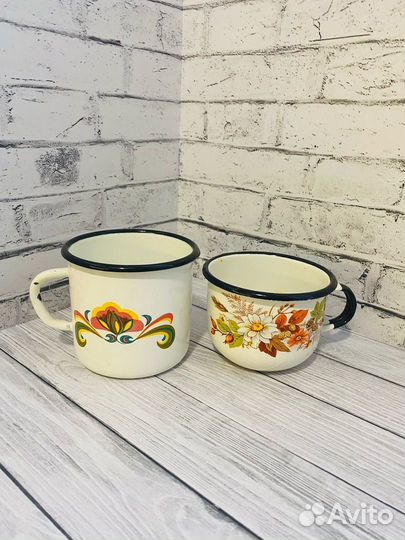 Эмалированные кружки СССР