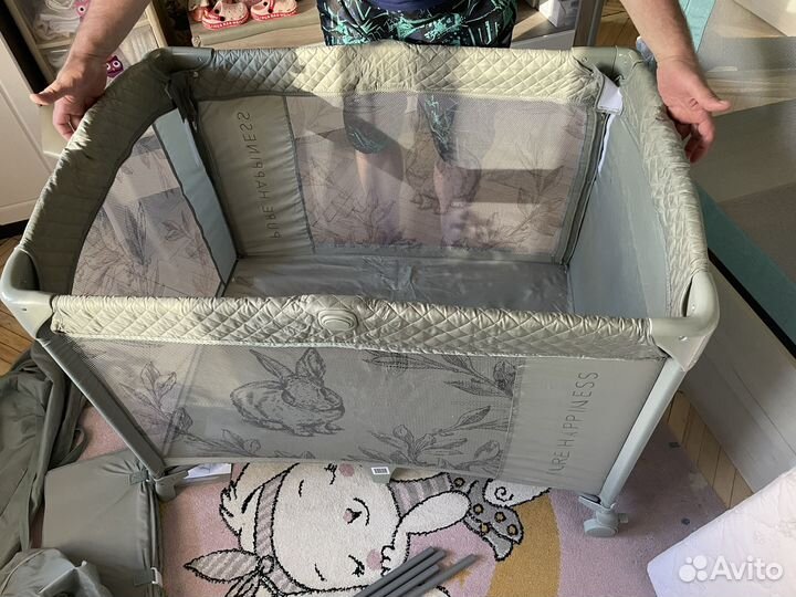 Детская кровать манеж с матрасом