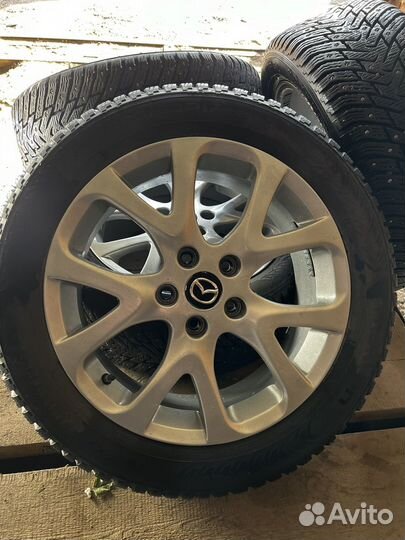 Диски Mazda R17 5*114.3 c зимней резиной