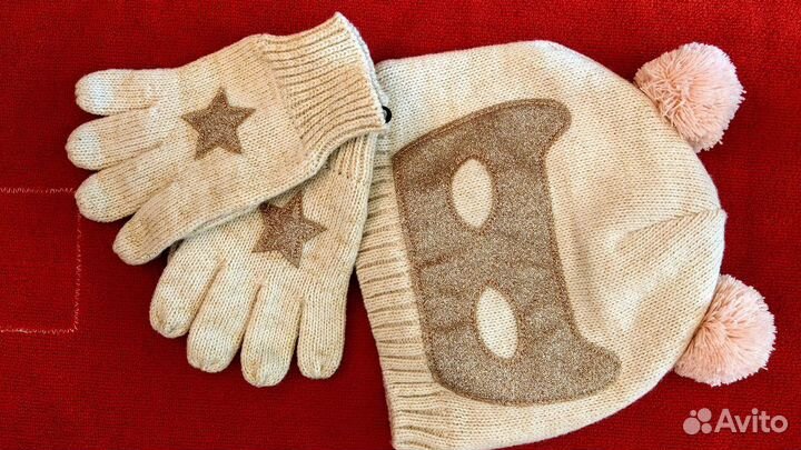 Комплект шапка, шарф, перчатки