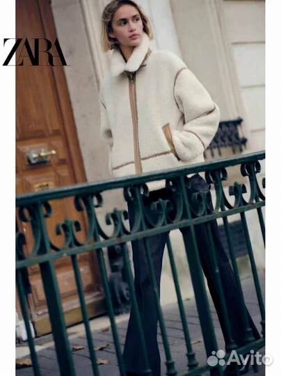 Дубленка Zara женская новая коллекция L
