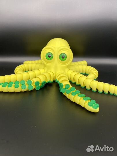 Осьминог игрушка-антистресс подвижный 3D