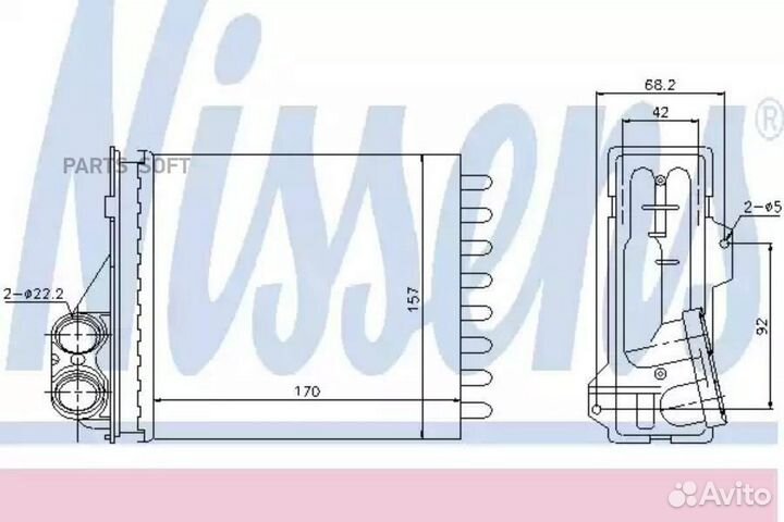 Радиатор отопителя dacia logan MCV (2005) 1.5 DCI