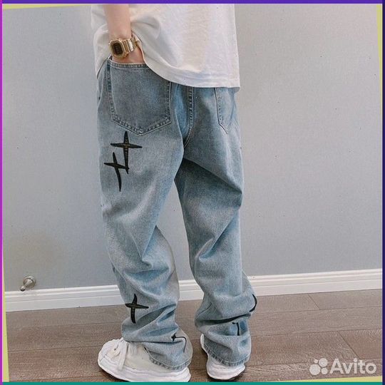 Штаны карго Y2K с крестами (36502 Номер артикула: )