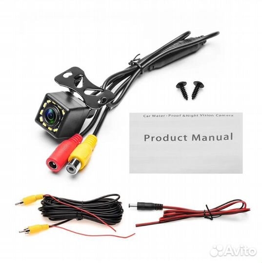 Камера заднего вида с подсветкой 12 LED