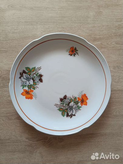 Большое блюдо фарфор СССР Чайка