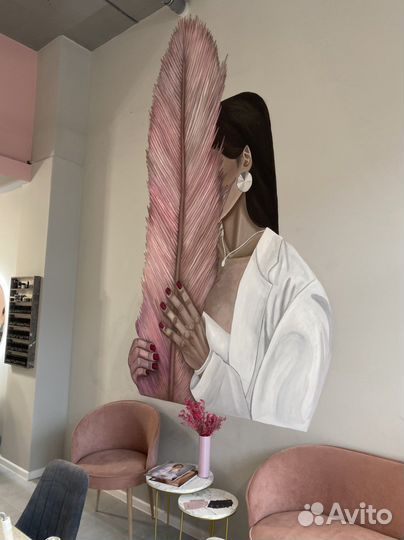 Роспись стен, нанесение логотипов