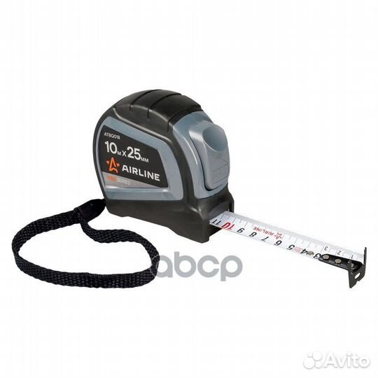 Рулетка в прорезиненном корпусе 10мх25мм PRO, а