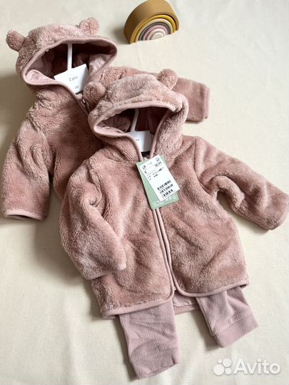 Плюшевый комплект для девочки H&M 62