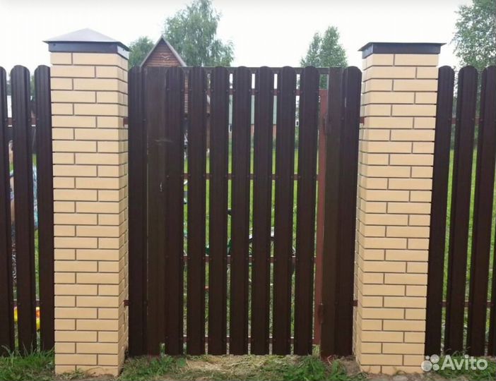 Комплект панелей имитирующих кирпичный столб 24шт