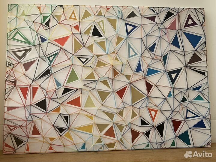 Геометрический узор, стринг-арт работа