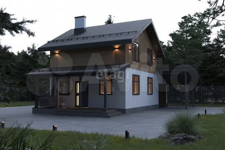 Дом 100 м² на участке 6 сот.