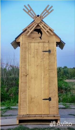 Дачный туалет деревянный SUN342