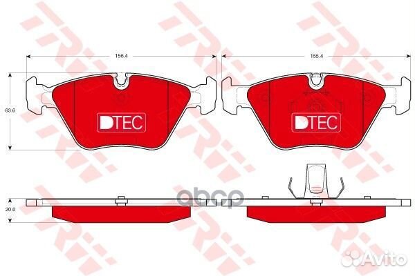 Колодки тормозные дисковые перед GDB1531DTE