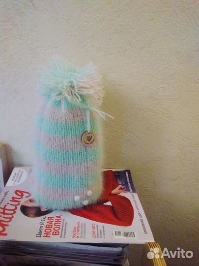 Шапка женская вязаная ручная работа