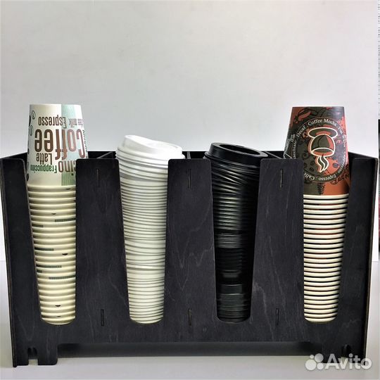 Подставка для бумажных стаканов, крышек и сахара