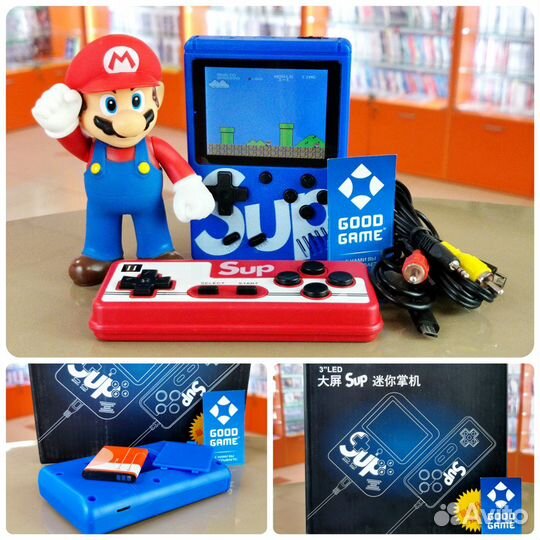 Денди 8-bit SUP Синий + 400 игр. Новый