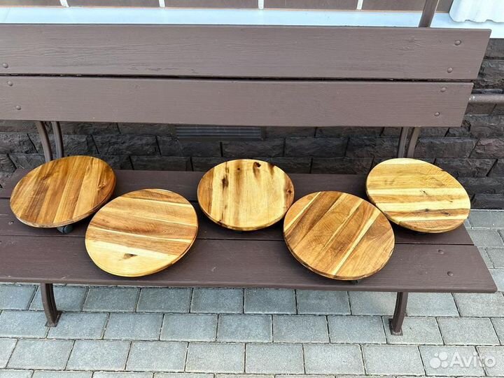 Подставки Тележки под цветы напольн на колес дерев