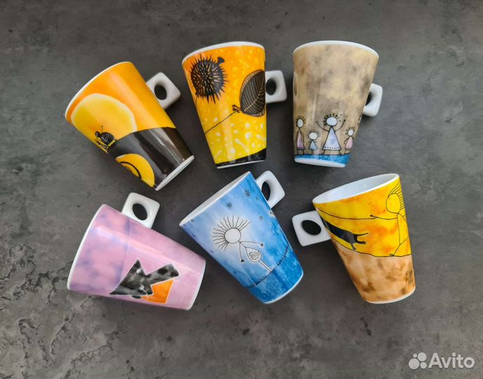 Оригинальный кофейный сервиз на 6 персон новый