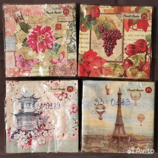 Салфетки сша, декупаж, в пачках