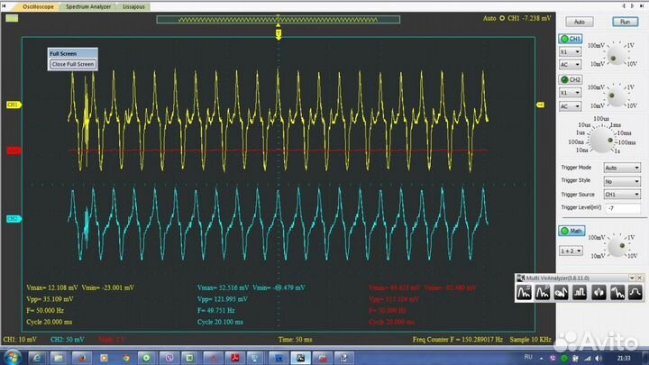 Компьютерный осциллограф USB