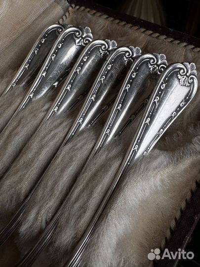 Винтажные чайные ложки серебрение Франция