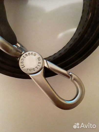 Ремни для сумок нат.кож: синий и оранжевый