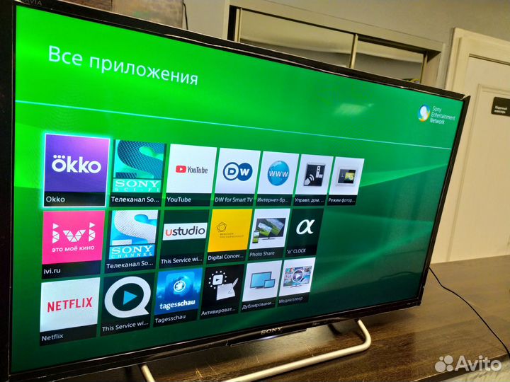 Большой тонкий яркий Sony, SMART TV, Wi Fi, 81 см