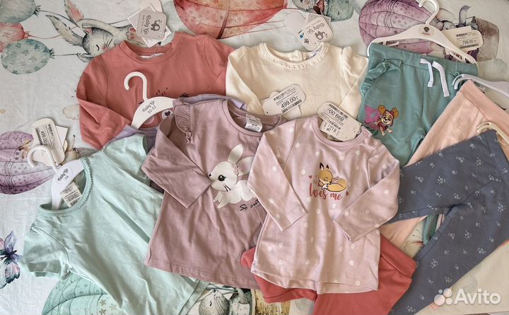 Вещи новые для девочки 86-92
