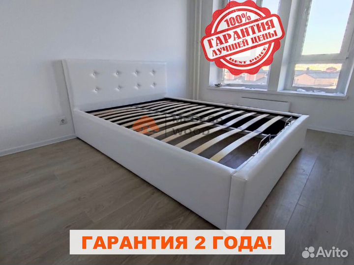 Кровать из экокожи