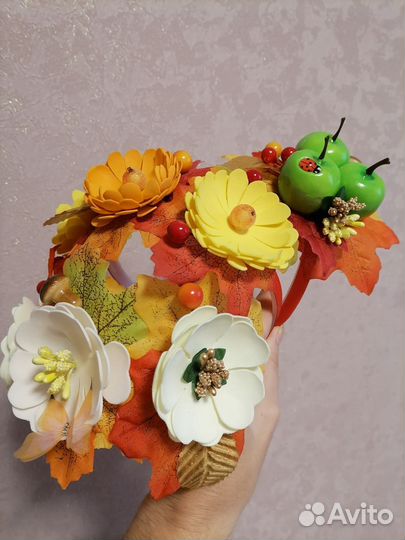 Ободочки-короны, хлопушки, осенние для девочек