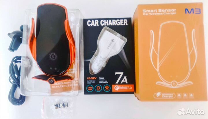 Держатель для телефона в машину сенсорный QiM3