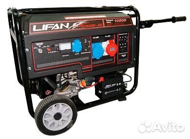 Генератор Бензиновый Lifan 9,5 кВт 220/380 V
