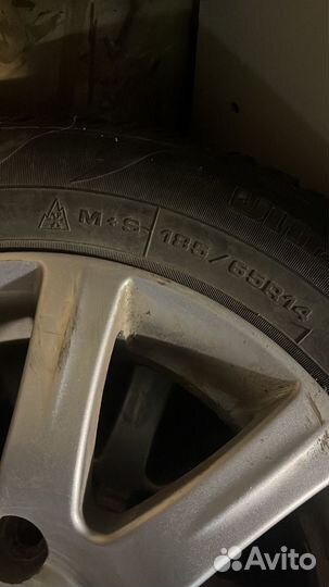 Литые диски с шинами зима на Skoda Fabia