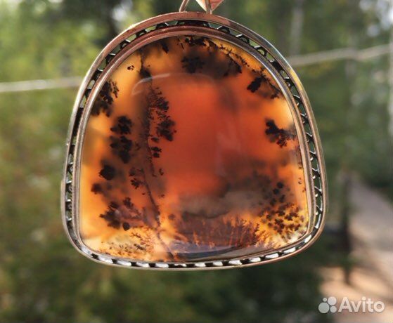 Бронь Комплект серебро агат