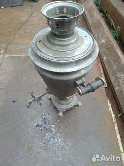 Советский самовар на углях